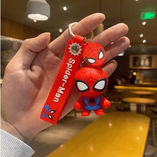 Marvel Superhero Keychains – Spider-Man, Captain America & Iron Man Cute Action Figure Keyrings - Image 6