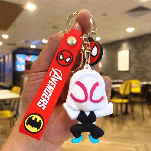 Marvel Superhero Keychains – Spider-Man, Captain America & Iron Man Cute Action Figure Keyrings - Image 2