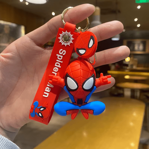 Marvel Superhero Keychains – Spider-Man, Captain America & Iron Man Cute Action Figure Keyrings - Image 8