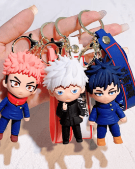 Jujutsu Kaisen Anime Keychain – Itadori Yuji, Satoru Gojo & Nobara Mini Keyring