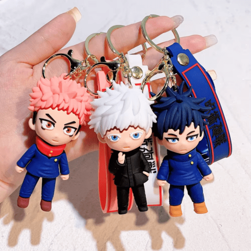 Jujutsu Kaisen Anime Keychain – Itadori Yuji, Satoru Gojo & Nobara Mini Keyring