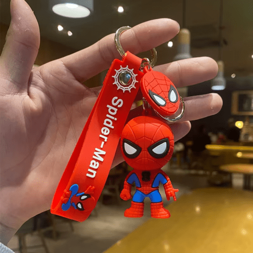 Marvel Superhero Keychains – Spider-Man, Captain America & Iron Man Cute Action Figure Keyrings - Image 5