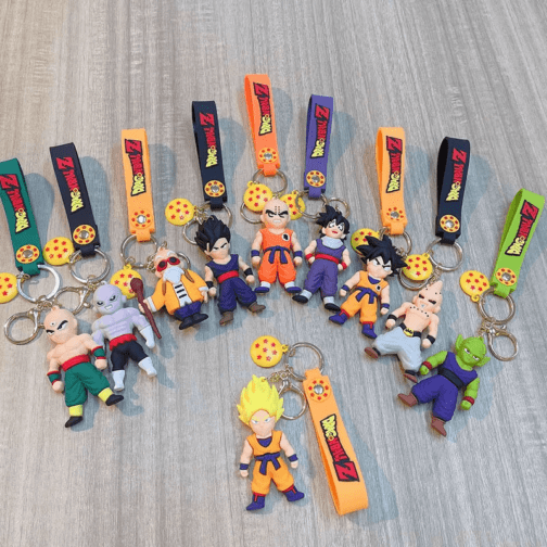 Anime Dragon Ball Keychain – PVC Action Figure Key Ring for Men & Women