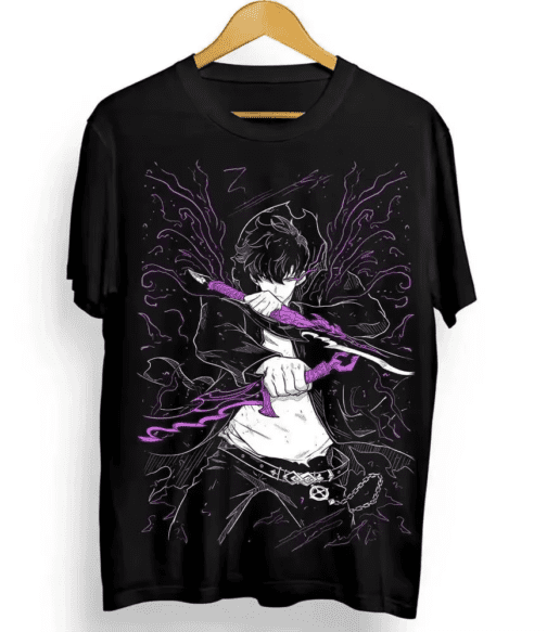 Solo Leveling T-Shirt Sung Jinwoo New Anime Manga Black Shirt Tee All Size Pro Choice Graphic T Shirts Oversized Vintage - Image 4