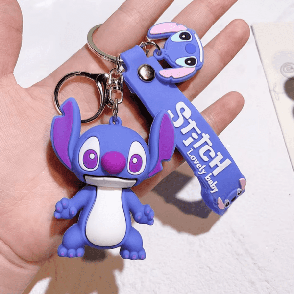 Lilo & Stitch Keychain – Cute Stitch & Angel PVC Figure | Anime Pendant for Car & Bag - Image 7