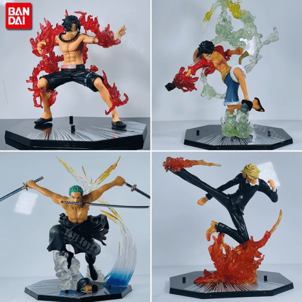 One Piece Action Figures – Luffy, Ace, Zoro, Sanji & Sabo | PVC Battle Model Collectibles