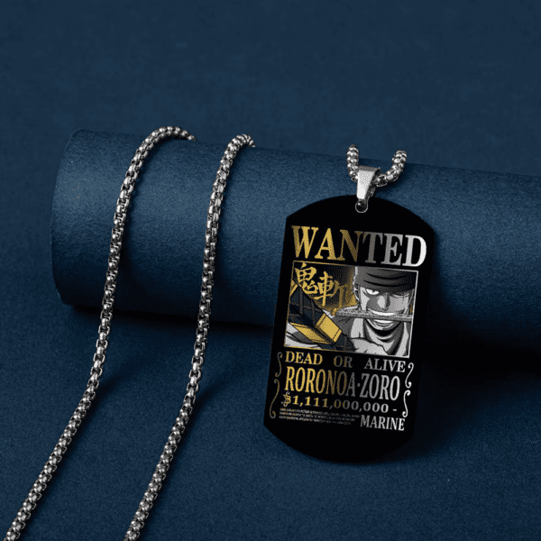 One Piece Stainless Steel Dog Tag Necklace – Luffy’s 3 Billion Bounty - Image 4