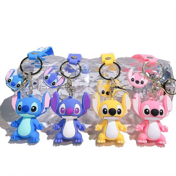 Lilo & Stitch Keychain – Cute Stitch & Angel PVC Figure | Anime Pendant for Car & Bag - Image 4
