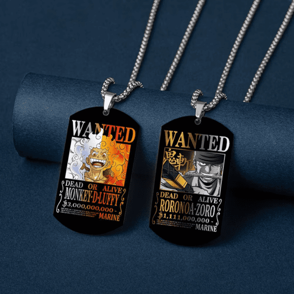 One Piece Stainless Steel Dog Tag Necklace – Luffy’s 3 Billion Bounty - Image 3