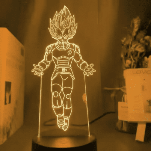Dragon Ball Z 3D LED Night Light – Super Saiyan Goku & Vegeta Anime Lamp - Image 12