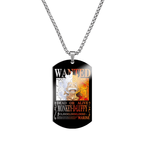 One Piece Stainless Steel Dog Tag Necklace – Luffy’s 3 Billion Bounty