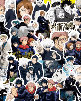 80PCS Anime Jujutsu Kaisen Cartoon Stickers – Itadori Yuji, Satoru Gojo Graffiti Decals for Phone, Laptop, Luggage