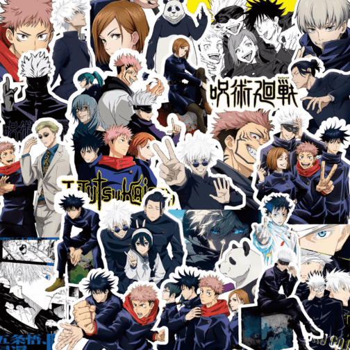 80PCS Anime Jujutsu Kaisen Cartoon Stickers - Itadori Yuji, Satoru Gojo Graffiti Decals for Phone, Laptop, Luggage