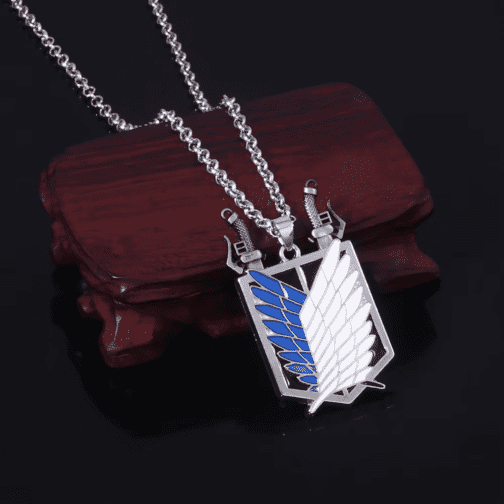 Anime Attack on Titan Necklace – Shingeki no Kyojin Wings of Freedom Survey Sword Pendant for Women & Men
