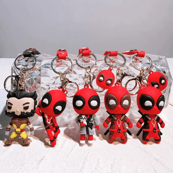 Deadpool & Wolverine Keychain – Superhero Mutants Movie Figure Pendant - Image 14