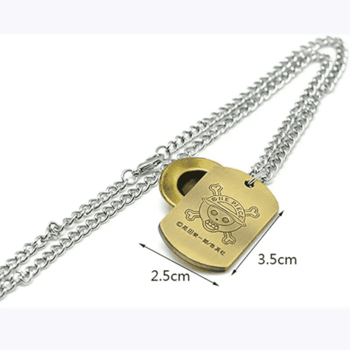 One Piece Luffy Skull Pendant Necklace – Straw Hat Pirates Rope Chain for Boys & Men - Image 3