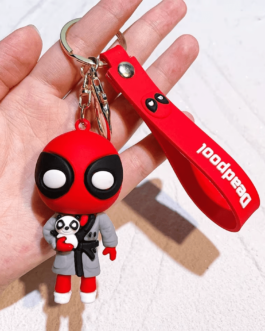 Deadpool & Wolverine Keychain – Superhero Mutants Movie Figure Pendant