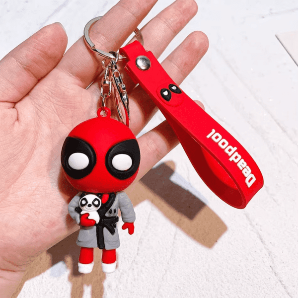 Deadpool & Wolverine Keychain – Superhero Mutants Movie Figure Pendant