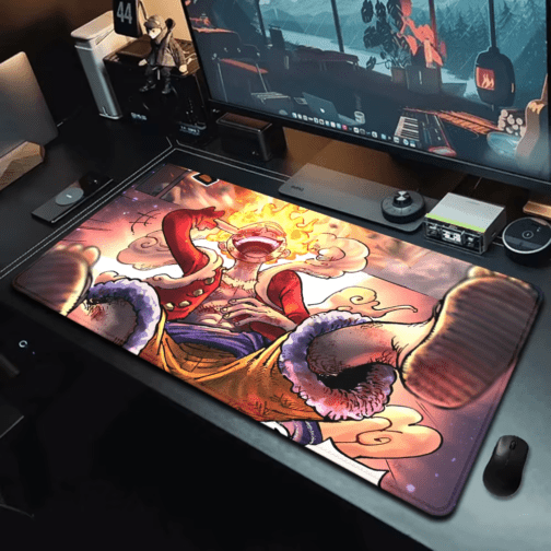 Anime Luffy Gear 5 Gaming Mouse Pad – Colorful One Piece Desk Mat