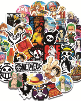 50Pcs One Piece Sticker Pack – Waterproof Anime Stickers for Phone Cases, Laptops, and DIY Projects