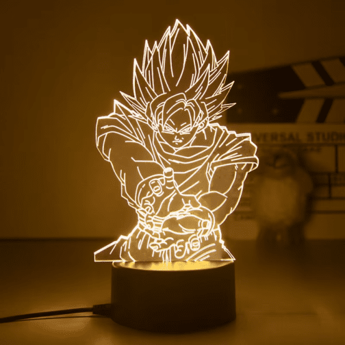 Dragon Ball Z 3D LED Night Light – Super Saiyan Goku & Vegeta Anime Lamp - Image 5