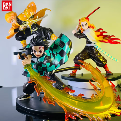 Demon Slayer Anime Figures – Tanjiro, Zenitsu, Rengoku PVC Action Model Collection Toy