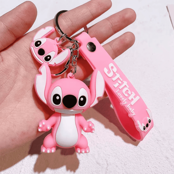 Lilo & Stitch Keychain – Cute Stitch & Angel PVC Figure | Anime Pendant for Car & Bag - Image 8