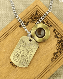 One Piece Luffy Skull Pendant Necklace – Straw Hat Pirates Rope Chain for Boys & Men