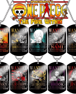 One Piece Stainless Steel Dog Tag Necklace – Luffy’s 3 Billion Bounty