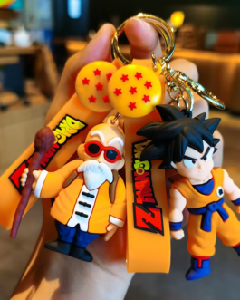 Anime Dragon Ball Keychain – PVC Action Figure Key Ring for Men & Women