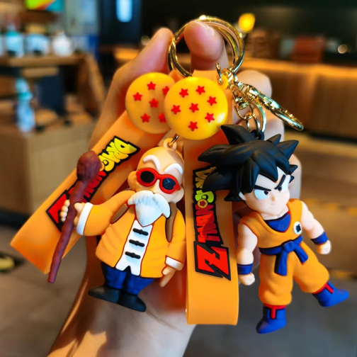 Anime Dragon Ball Keychain – PVC Action Figure Key Ring for Men & Women - Image 2