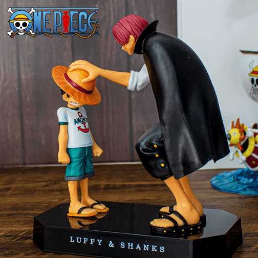 18cm One Piece Shanks & Luffy Figure – Four Emperors Anime Collectible