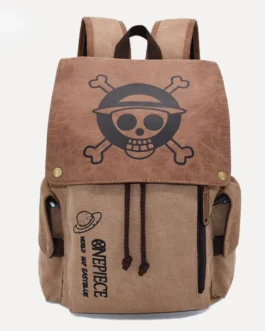 One Piece & Naruto Anime Backpack – Canvas Shoulder School Bag