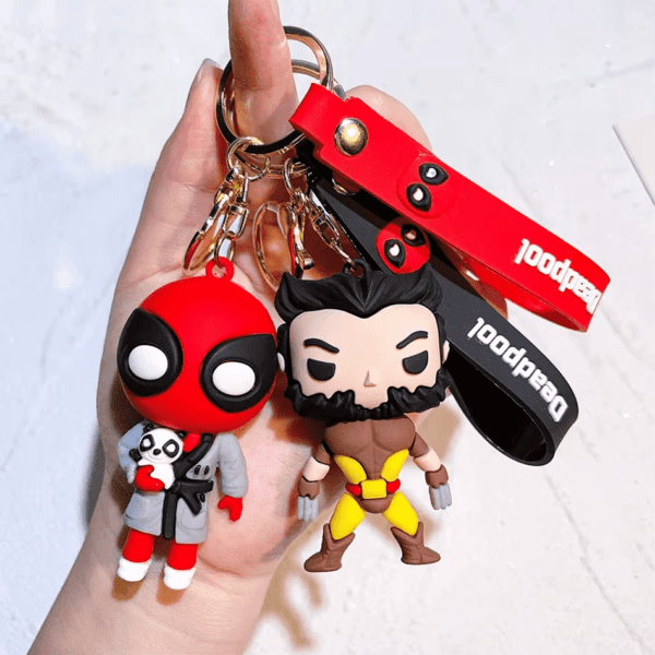 Deadpool & Wolverine Keychain – Superhero Mutants Movie Figure Pendant - Image 6