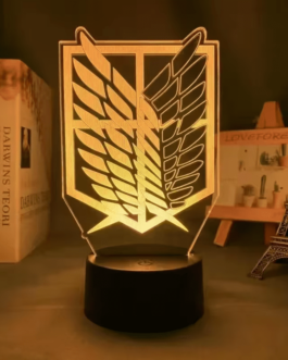 Attack on Titan Cartoon 3D Eren Levi Mikasa Visual Night Lights LED Figure Night Lamp Ackerman Toys Bedroom Anime Nightlights