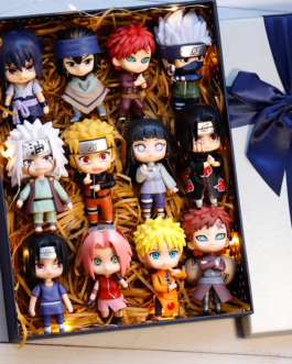 12-Piece Naruto Shippuden Q Version PVC Figures Set – Hinata, Sasuke, Itachi, Kakashi & More