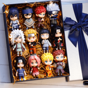 12-Piece Naruto Shippuden Q Version PVC Figures Set – Hinata, Sasuke, Itachi, Kakashi & More