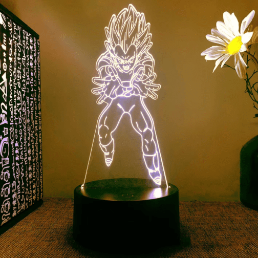 Dragon Ball Z 3D LED Night Light – Super Saiyan Goku & Vegeta Anime Lamp - Image 10
