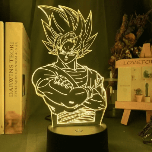 Dragon Ball Z 3D LED Night Light – Super Saiyan Goku & Vegeta Anime Lamp - Image 22