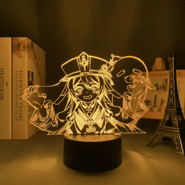 Genshin Impact 3D LED Night Light – Raiden Shogun Anime Lamp with Luminous Base - Image 7