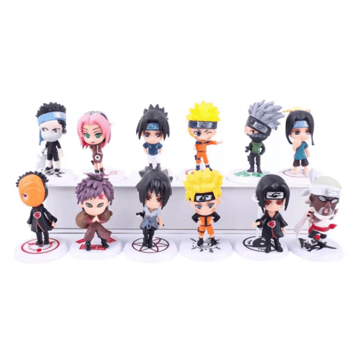 6/12Pcs Naruto Shippuden Anime Figures – Hinata, Sasuke, Itachi, Kakashi, Gaara PVC Q Version Action Figure Set