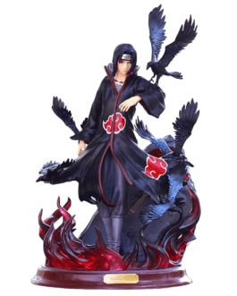 Naruto Anime Figure Uchiha Itachi Pvc Action Figure Toy Naruto Shippuden Uchiha Itachi and Crow Collection Model Toy 29Cm