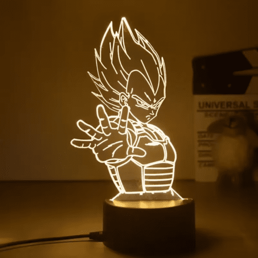 Dragon Ball Z 3D LED Night Light – Super Saiyan Goku & Vegeta Anime Lamp - Image 25