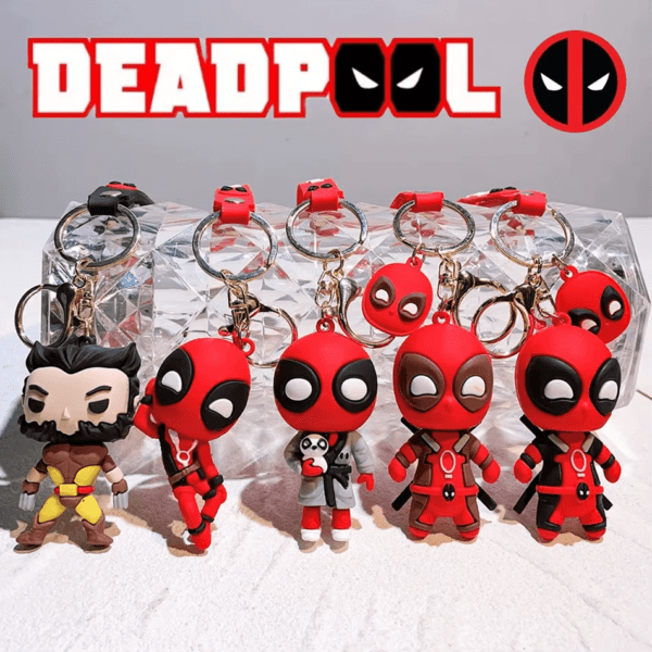 Deadpool & Wolverine Keychain – Superhero Mutants Movie Figure Pendant - Image 4