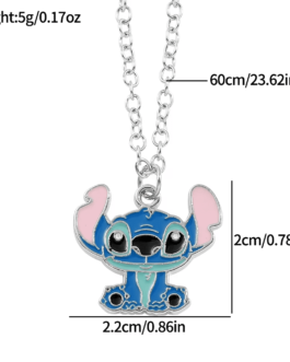 Disney Stitch Cartoon Pendant Necklace for Girls, Kawaii Anime Accessories, Lilo & Stitch, Decoration Toy, Birthday Gifts