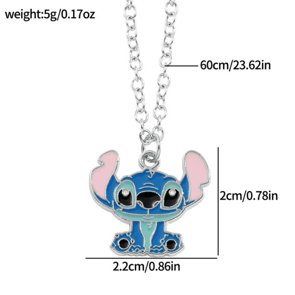 Disney Stitch Cartoon Pendant Necklace for Girls, Kawaii Anime Accessories, Lilo & Stitch, Decoration Toy, Birthday Gifts - Image 2