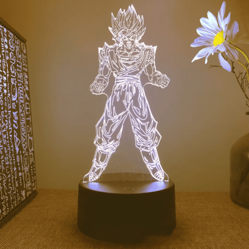 Dragon Ball Z 3D LED Night Light – Super Saiyan Goku & Vegeta Anime Lamp - Image 17