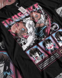 Inosuke Hashibira Anime T-Shirt – Demon Slayer Kimetsu no Yaiba Unisex Cotton Tee