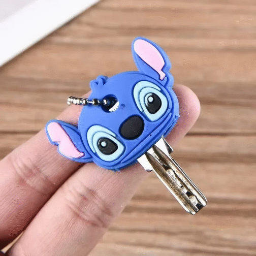 Stitch Silicone Key Cap Cover – Lilo & Stitch Cartoon Keychain Protector - Image 3