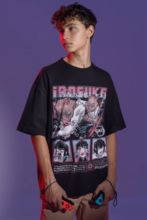 Inosuke Hashibira Anime T-Shirt – Demon Slayer Kimetsu no Yaiba Unisex Cotton Tee - Image 5